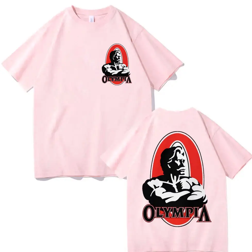 Olympia Fitness Graphic T Shirts High Quality Fashion Oversized T-shirt Men Women Casual Cotton Short Sleeve T-shirts Streetwear