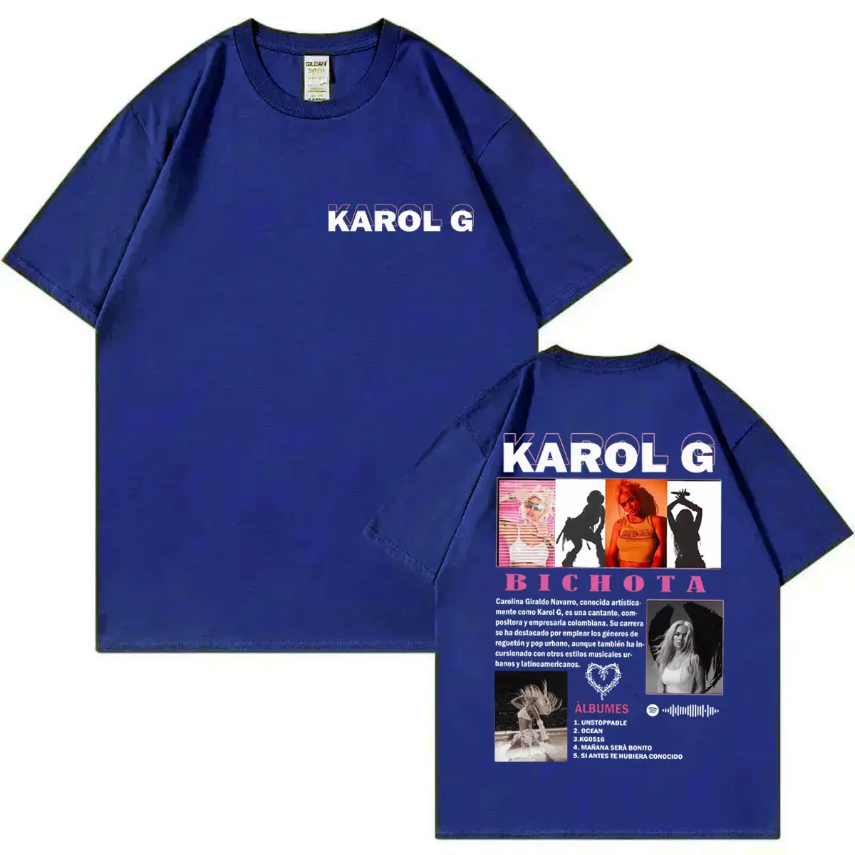 Singer Karol G Graphic T Shirts Fashion Aesthetic Short Sleeve T-shirt Men Women Clothing Harajuku Hip Hop T-shirts Streetwear