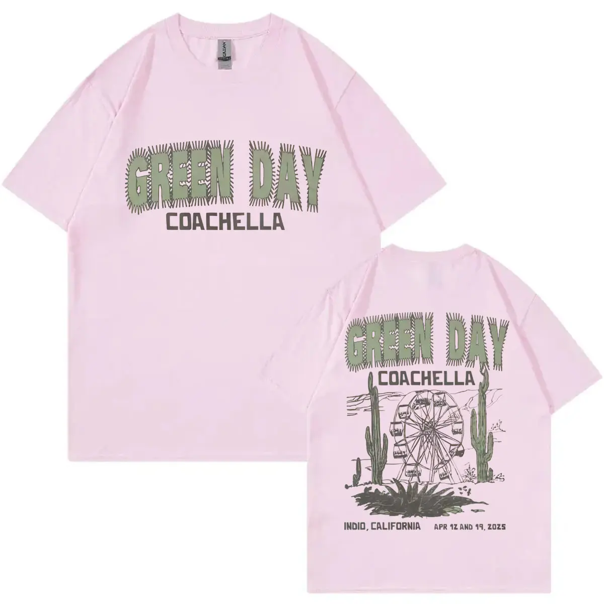 Rock Band Green Day Tour 2025 Merch T-shirt Men Women Vintage Fashion T-shirts High Quality Cotton Oversized T Shirt Streetwear