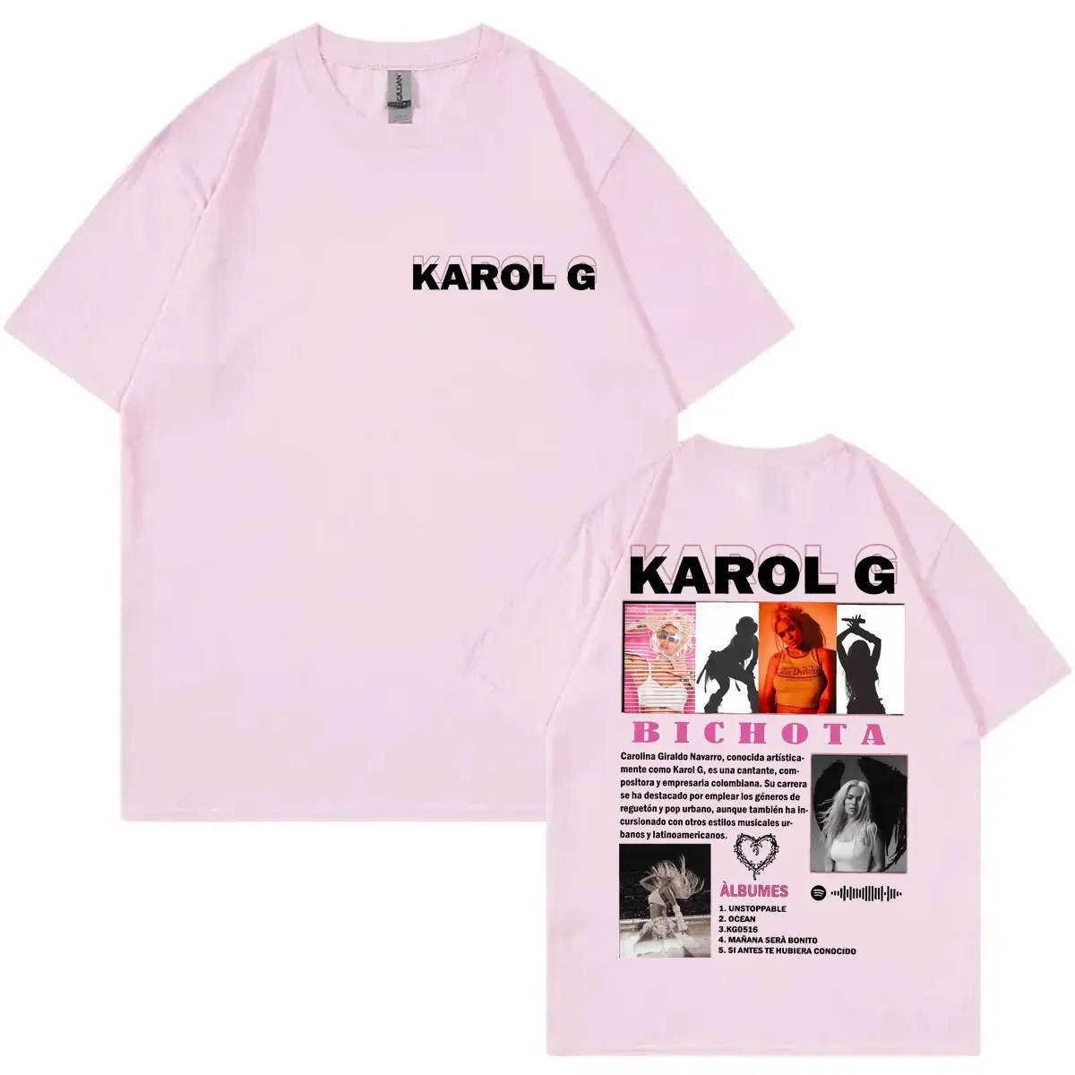 Singer Karol G Graphic T Shirts Fashion Aesthetic Short Sleeve T-shirt Men Women Clothing Harajuku Hip Hop T-shirts Streetwear