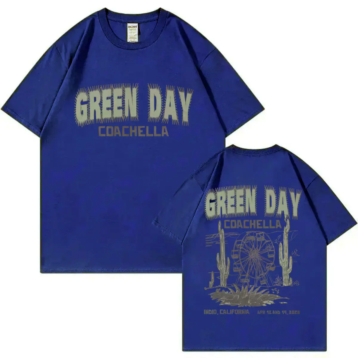 Rock Band Green Day Tour 2025 Merch T-shirt Men Women Vintage Fashion T-shirts High Quality Cotton Oversized T Shirt Streetwear