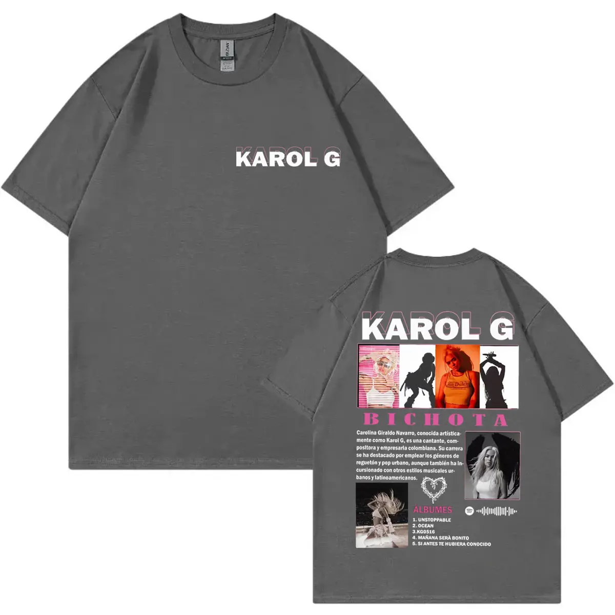 Singer Karol G Graphic T Shirts Fashion Aesthetic Short Sleeve T-shirt Men Women Clothing Harajuku Hip Hop T-shirts Streetwear
