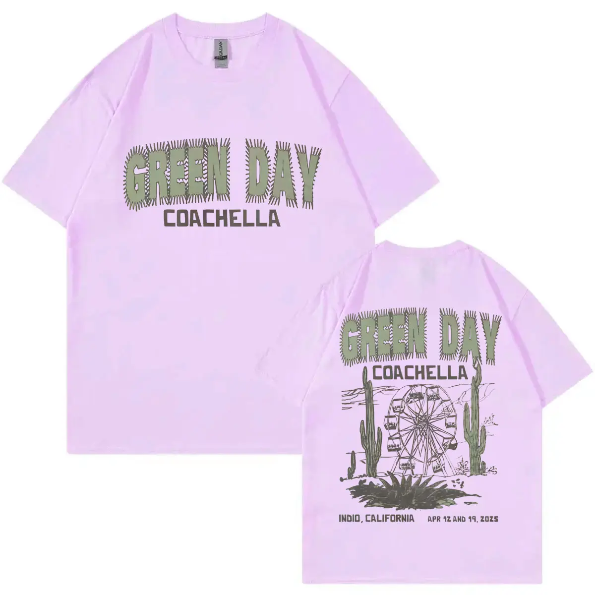 Rock Band Green Day Tour 2025 Merch T-shirt Men Women Vintage Fashion T-shirts High Quality Cotton Oversized T Shirt Streetwear