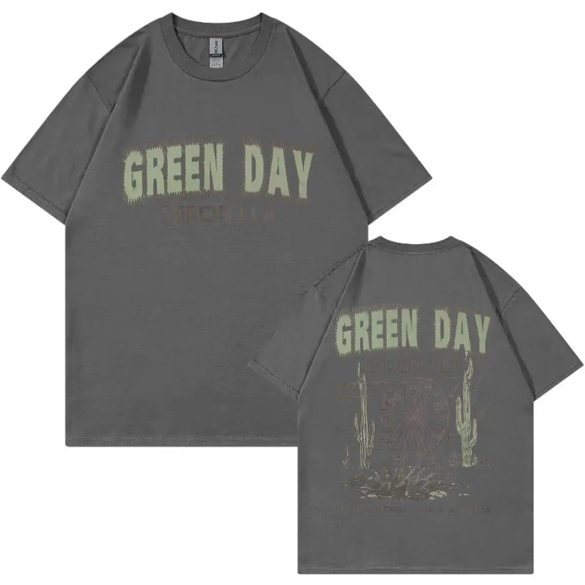 Rock Band Green Day Tour 2025 Merch T-shirt Men Women Vintage Fashion T-shirts High Quality Cotton Oversized T Shirt Streetwear