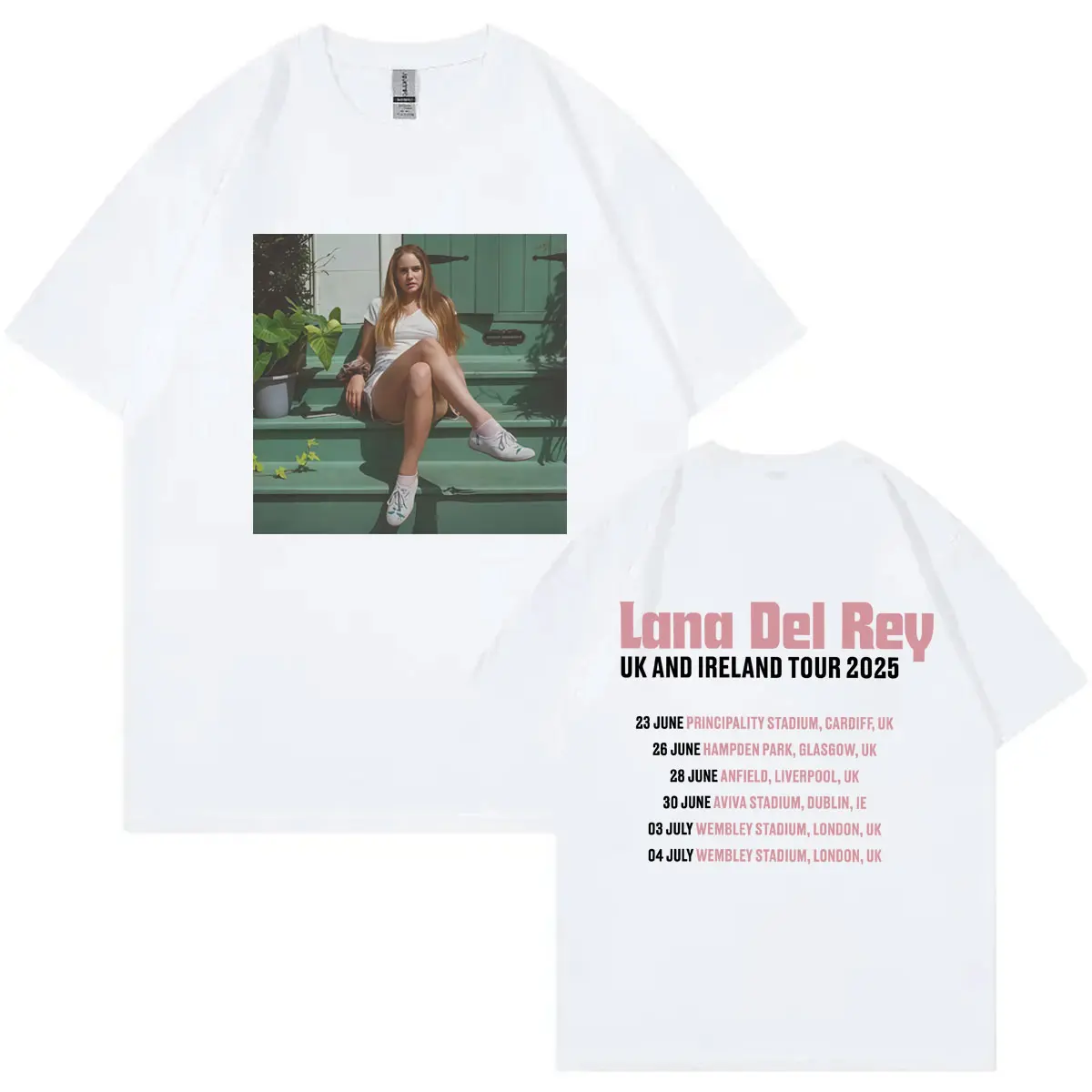 Singer Lana Del Rey UK and Ireland Tour 2025 T-shirt Fashion Aesthetic Short Sleeve T Shirts Men Women Casual Cotton T-shirts