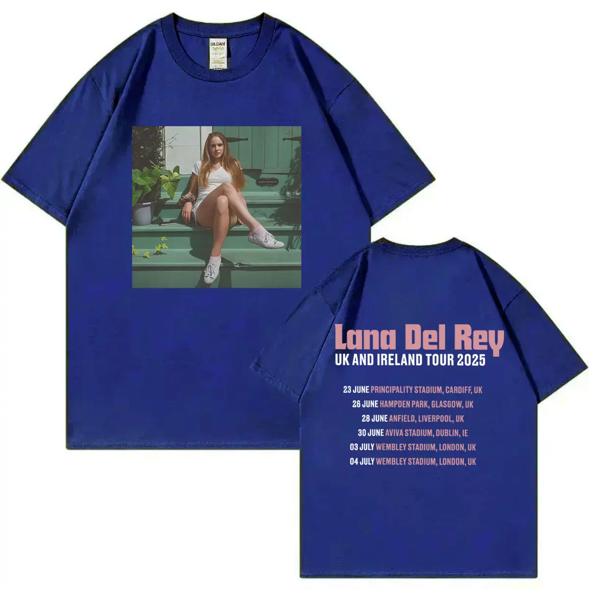 Singer Lana Del Rey UK and Ireland Tour 2025 T-shirt Fashion Aesthetic Short Sleeve T Shirts Men Women Casual Cotton T-shirts
