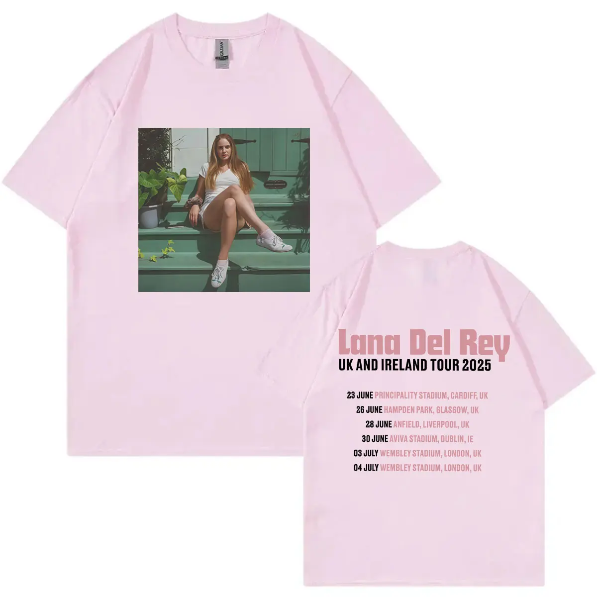 Singer Lana Del Rey UK and Ireland Tour 2025 T-shirt Fashion Aesthetic Short Sleeve T Shirts Men Women Casual Cotton T-shirts