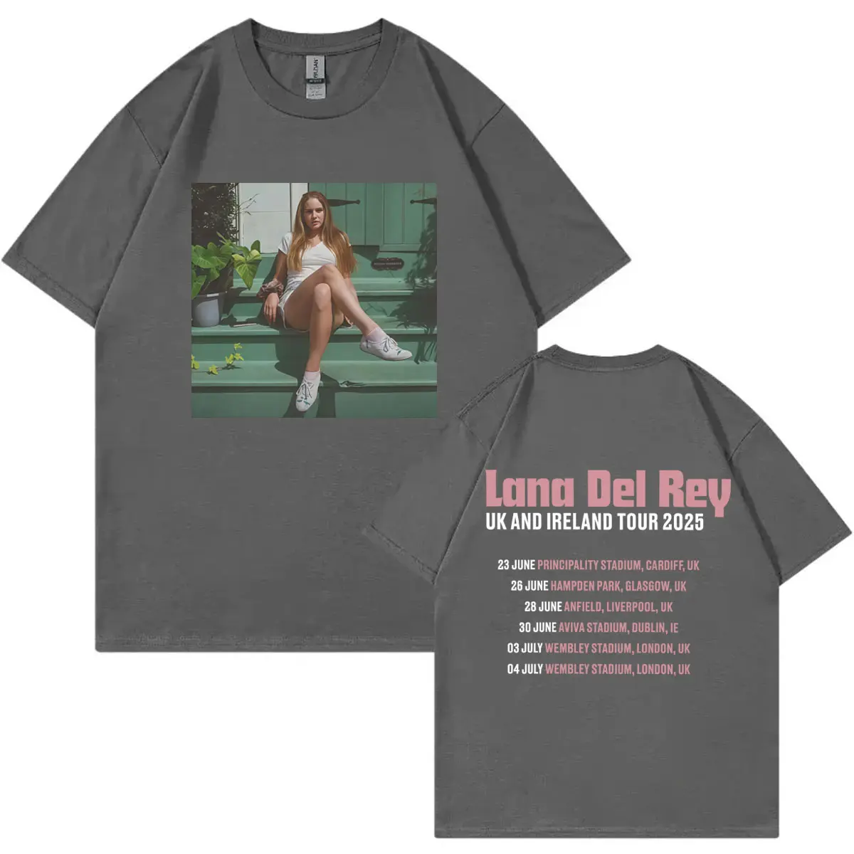 Singer Lana Del Rey UK and Ireland Tour 2025 T-shirt Fashion Aesthetic Short Sleeve T Shirts Men Women Casual Cotton T-shirts