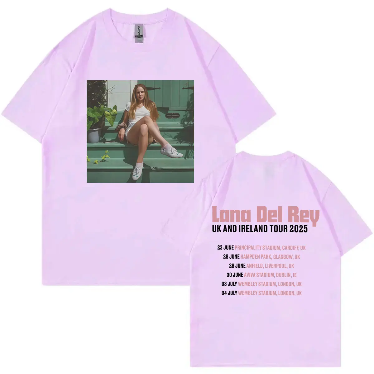Singer Lana Del Rey UK and Ireland Tour 2025 T-shirt Fashion Aesthetic Short Sleeve T Shirts Men Women Casual Cotton T-shirts