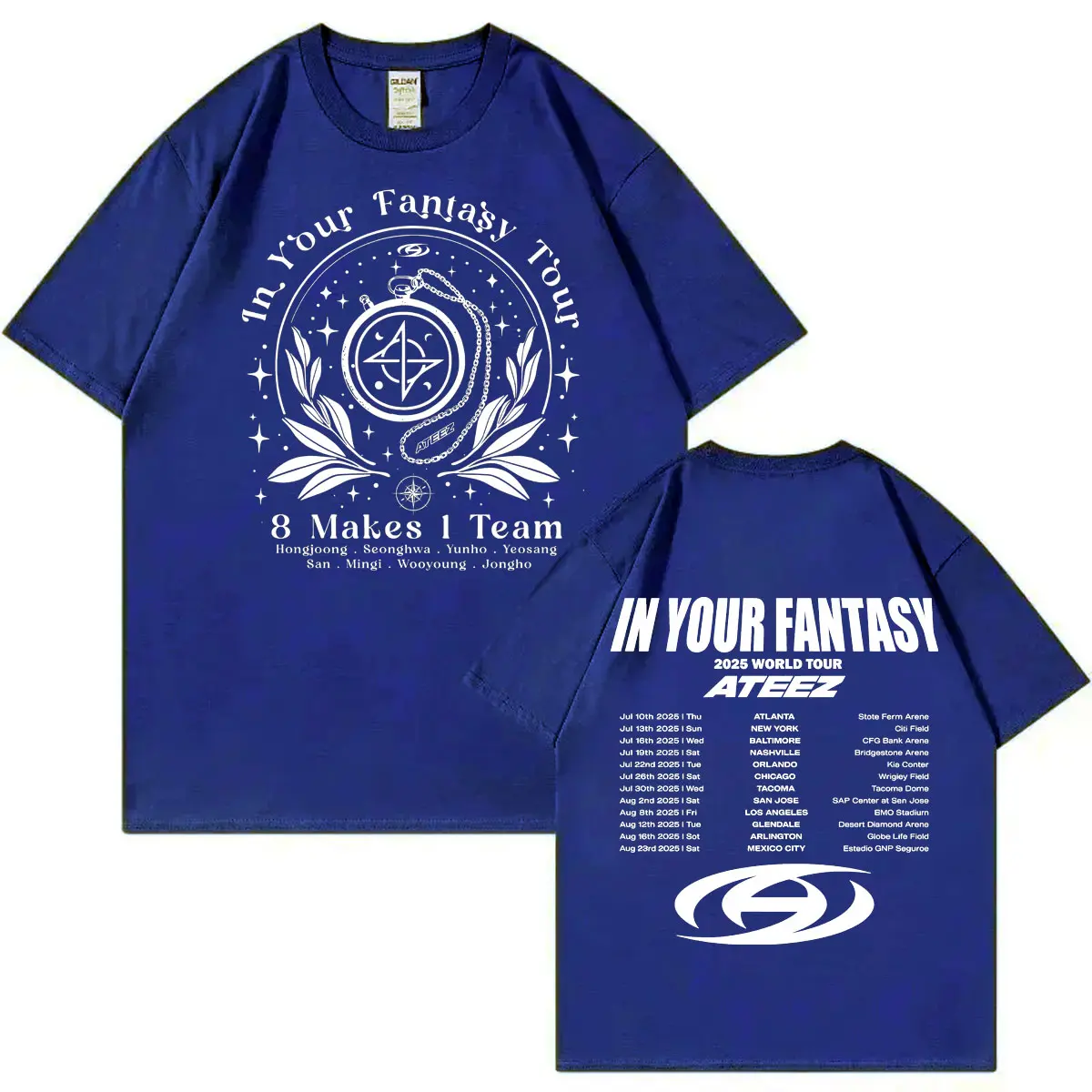 ATEEZ 2025 World Tour in Your Fantasy Graphic T Shirts Men Women Clothing Harajuku Kpop T-shirt Fashion Casual Cotton T-shirts