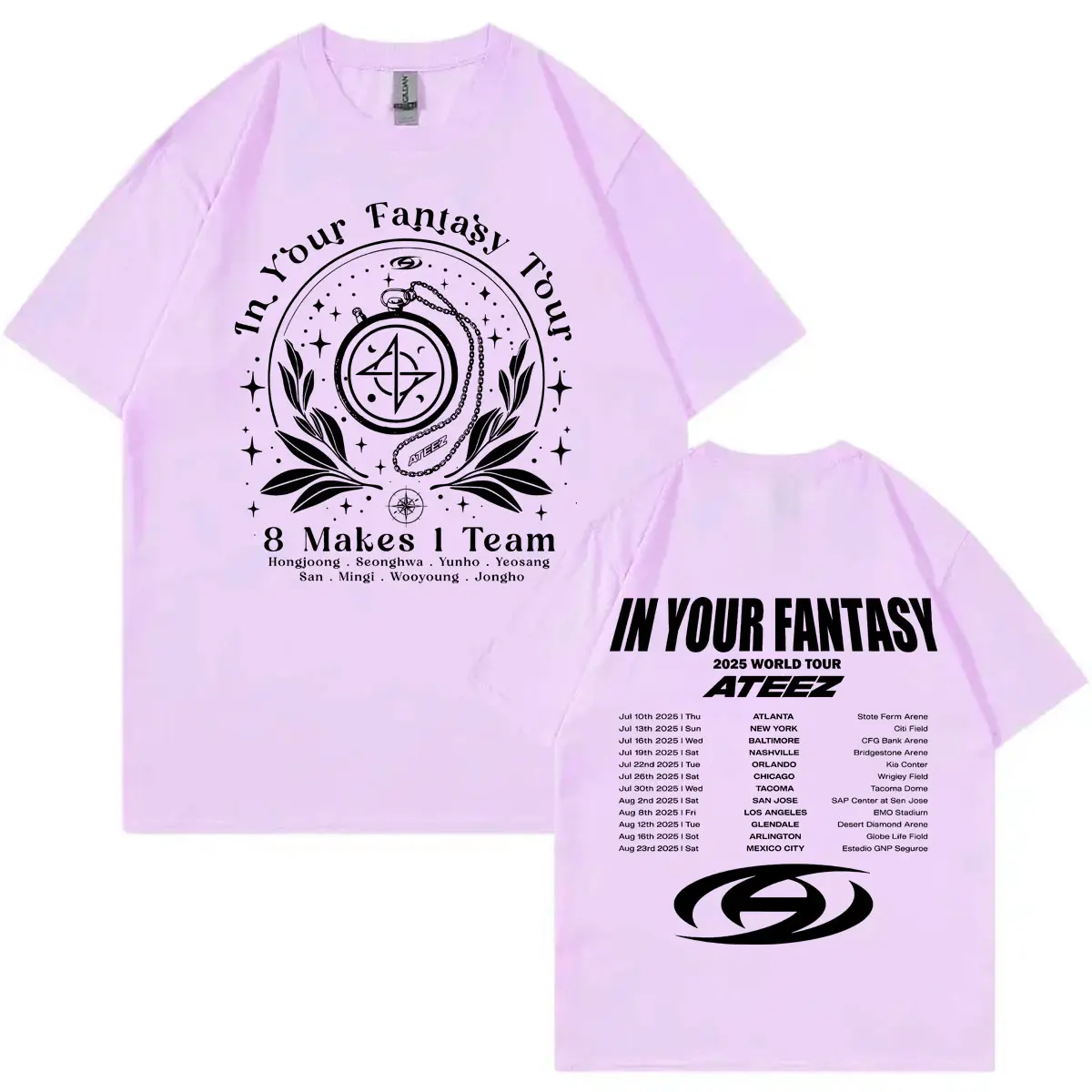 ATEEZ 2025 World Tour in Your Fantasy Graphic T Shirts Men Women Clothing Harajuku Kpop T-shirt Fashion Casual Cotton T-shirts