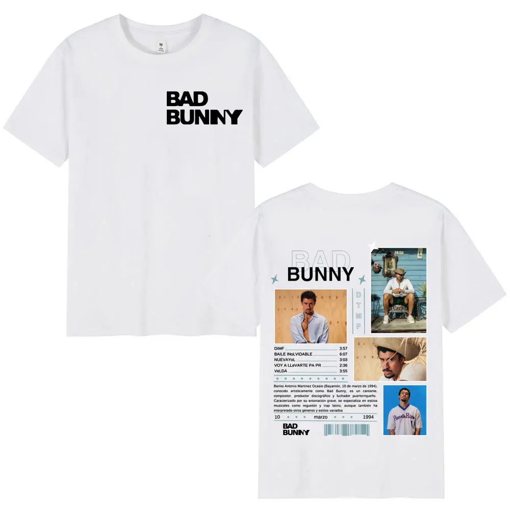 Limited Bad Bunny DtMF Merch T-shirt DeBÍ TiRAR MáS FOToS 2025 New Album T-shirts Men Women Clothing Fashion Hip Hop T Shirts