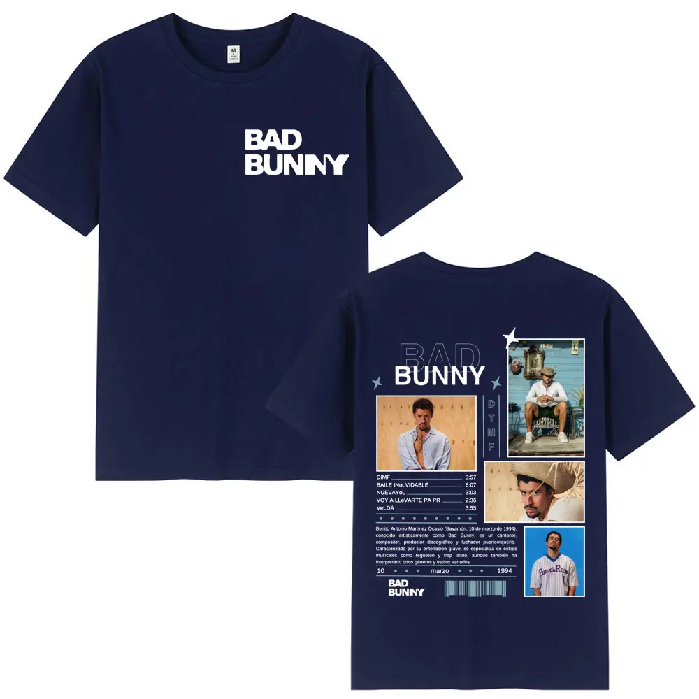 Limited Bad Bunny DtMF Merch T-shirt DeBÍ TiRAR MáS FOToS 2025 New Album T-shirts Men Women Clothing Fashion Hip Hop T Shirts