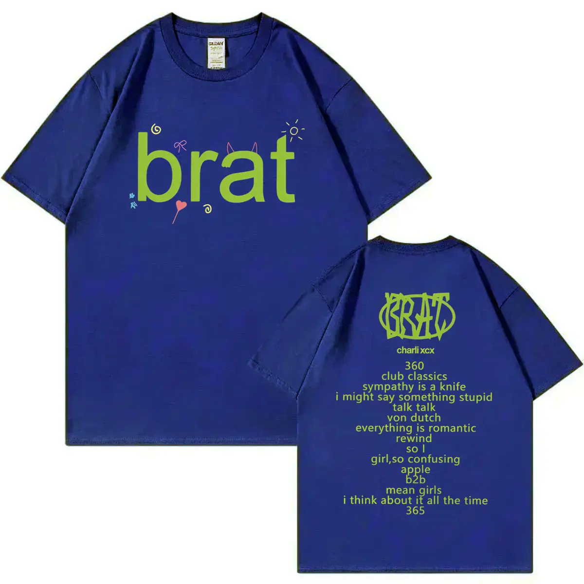 Charli Xcx Brat 2025 Tour T Shirts Men Women Clothing Harajuku Y2k Short Sleeve T-shirt Summer Fashion Casual Oversized T-shirts