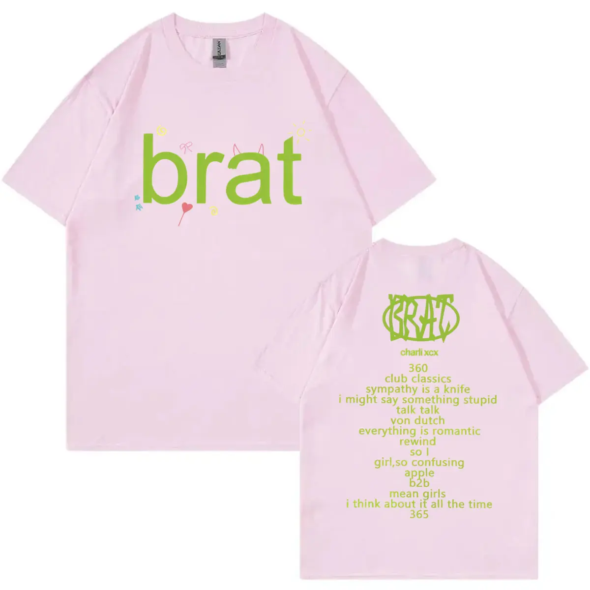 Charli Xcx Brat 2025 Tour T Shirts Men Women Clothing Harajuku Y2k Short Sleeve T-shirt Summer Fashion Casual Oversized T-shirts
