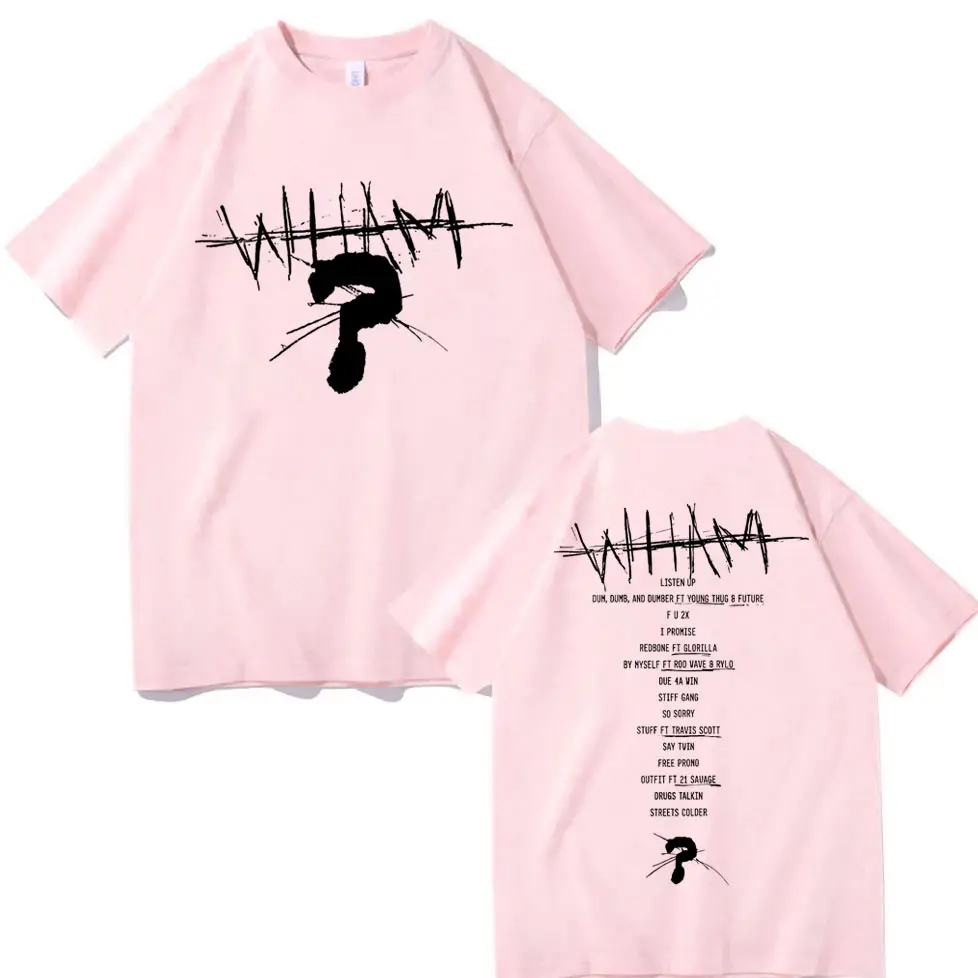 Rapper Lil Baby Wham Album Print T Shirt Fashion Hip Hop Short Sleeve T-shirt Men Women High Quality Cotton T-shirts Streetwear