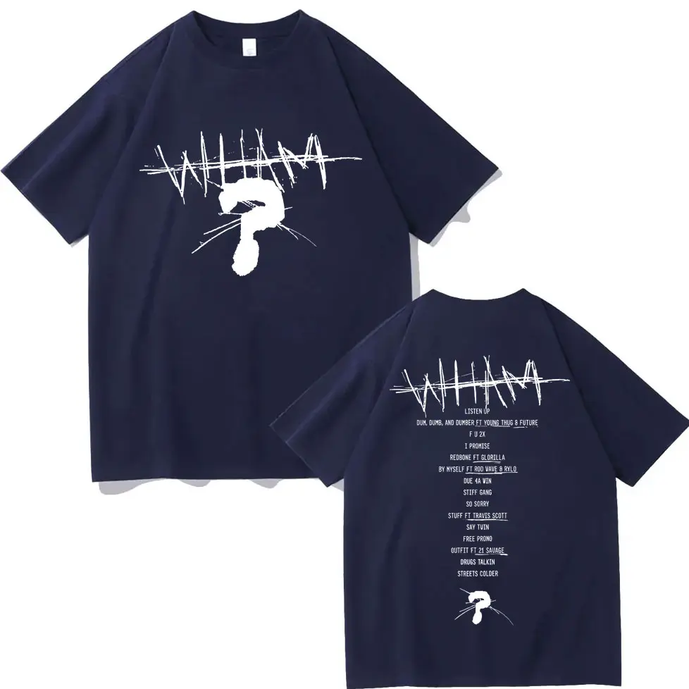Rapper Lil Baby Wham Album Print T Shirt Fashion Hip Hop Short Sleeve T-shirt Men Women High Quality Cotton T-shirts Streetwear
