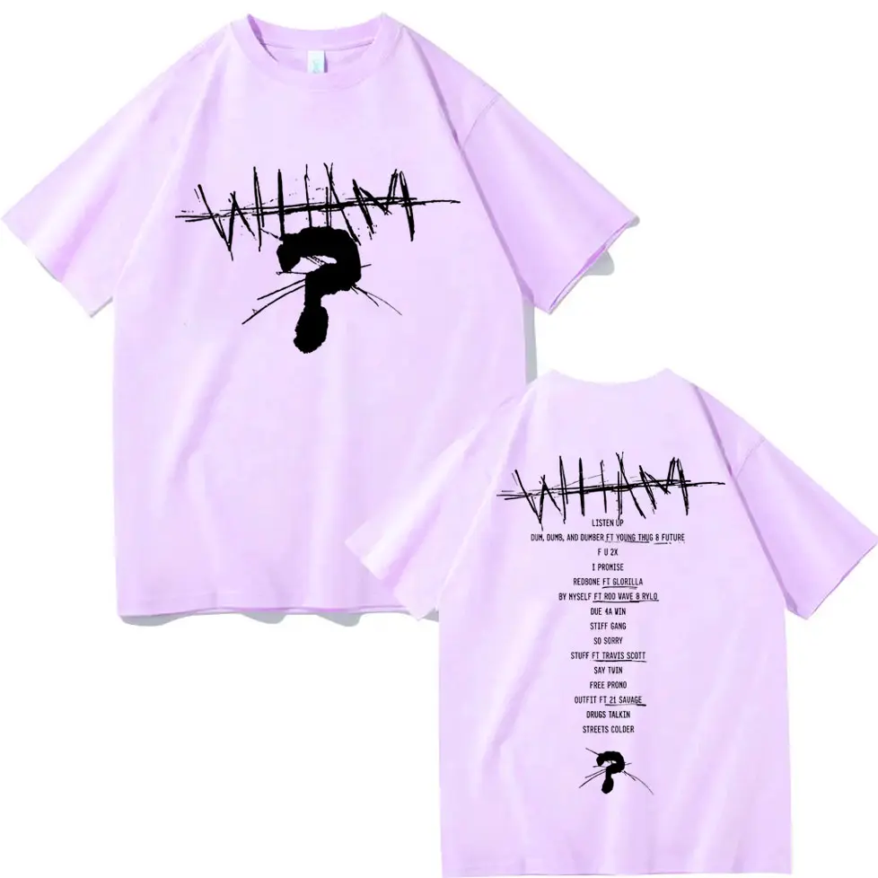 Rapper Lil Baby Wham Album Print T Shirt Fashion Hip Hop Short Sleeve T-shirt Men Women High Quality Cotton T-shirts Streetwear