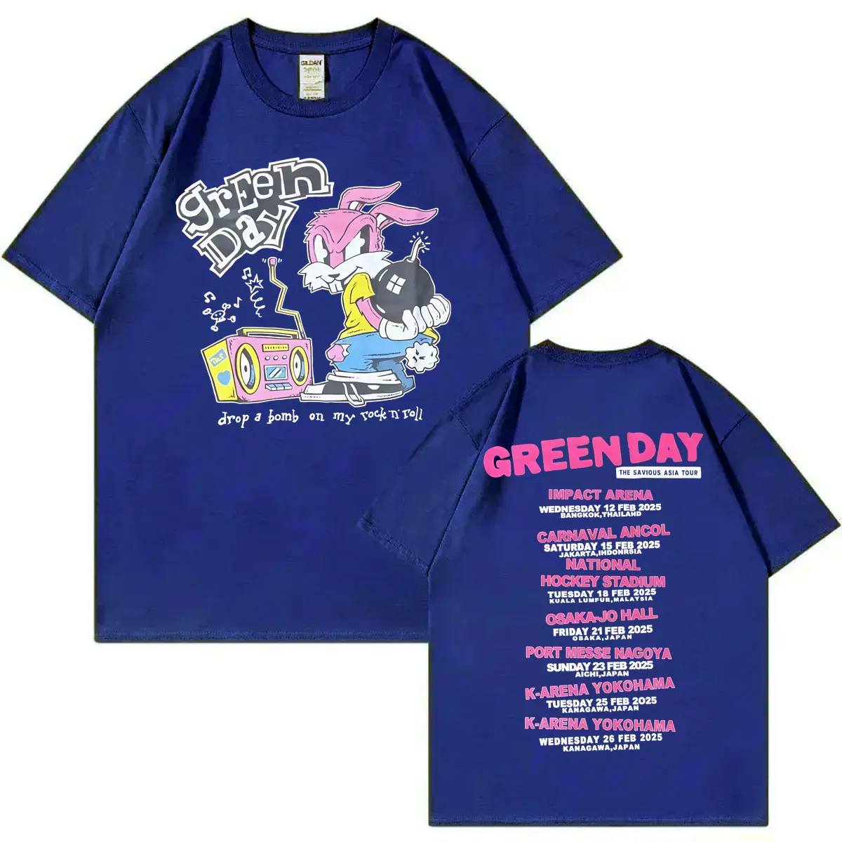 Green Day The Saviors Tour 2025 Graphic T Shirts Men Women Clothing Rock Hip Hop T-shirt Harajuku Y2k Fashion Oversized T-shirts