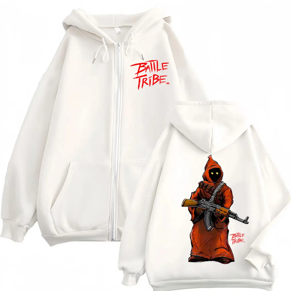 Forward Observations Group Graphic Zipper Hoodies Gothic Fashion Zip Up Hooded Sweatshirts High Quality Fleece Pullovers Unisex