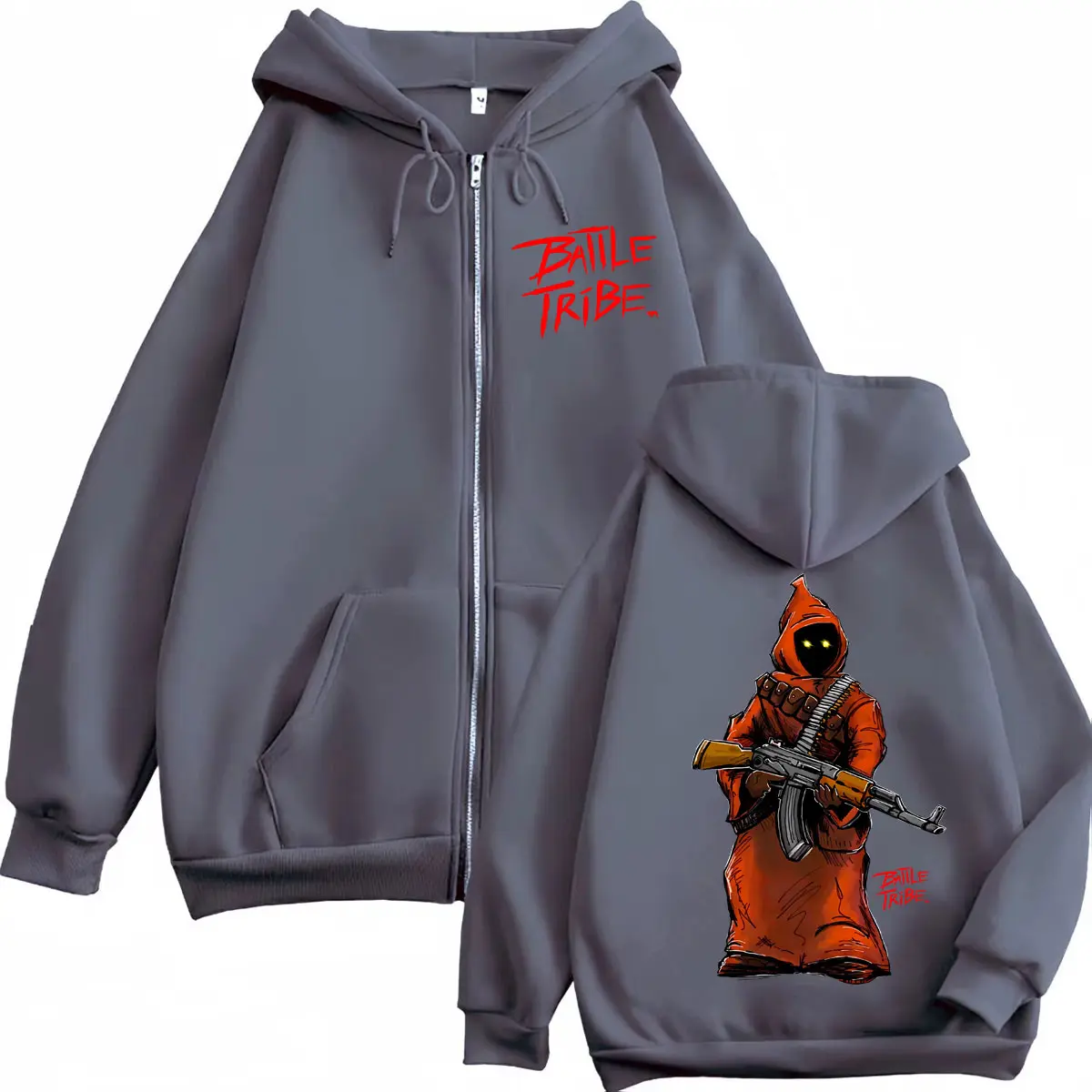 Forward Observations Group Graphic Zipper Hoodies Gothic Fashion Zip Up Hooded Sweatshirts High Quality Fleece Pullovers Unisex