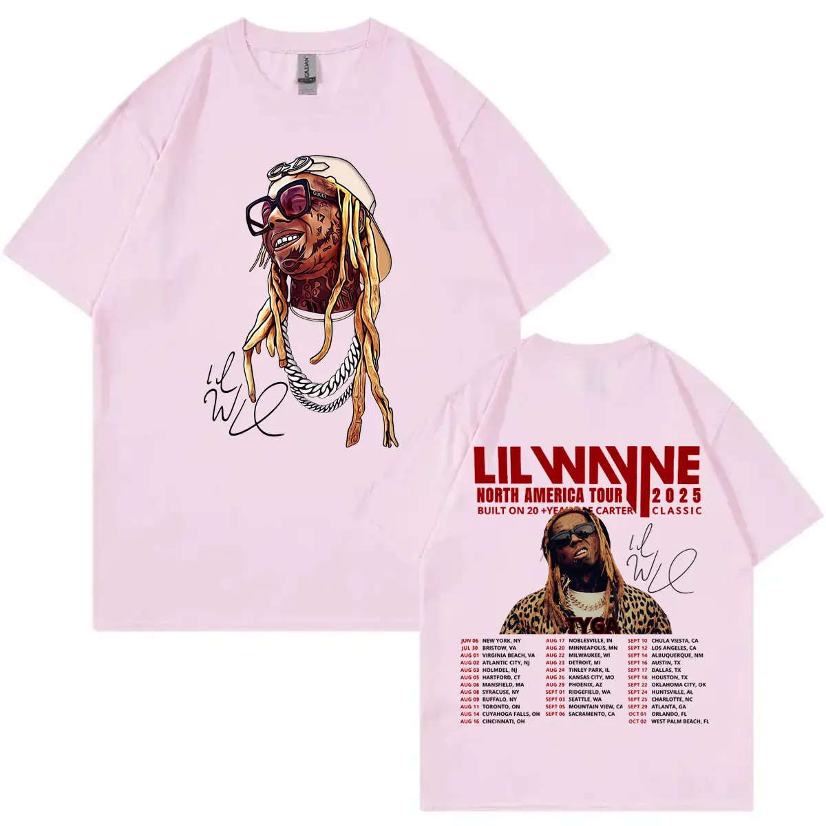 Rapper Lil Wayne Graphic T Shirts Tha Carter VI Tour 2025 Merch T-shirt Men Women Clothing Fashion Hip Hop Short Sleeve T-shirts