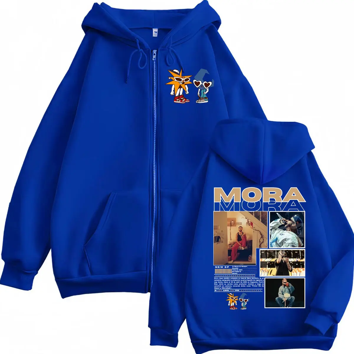 Mora Lo Mismo De Siempre 2025 New Album Merch Zipper Hoodie Fashion Hip Hop Zip Up Pullovers Men Women Casual Fleece Sweatshirts