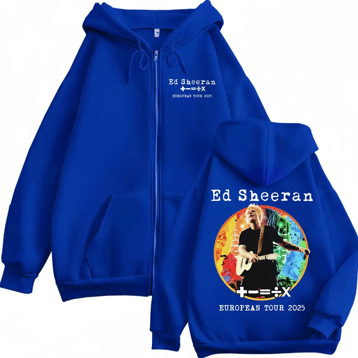 Ed Sheeran European Tour 2025 Graphic Zipper Hoodie Fashion Hip Hop Zip Up Sweatshirt Men Women Harajuku Y2k Oversized Pullovers