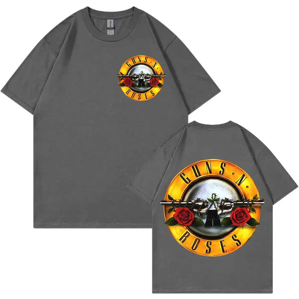 Rock Band Guns N Roses Music Album Double Sided Graphic T Shirts Men Women Clothing Fashion Y2k T-shirt Summer Cotton T-shirts