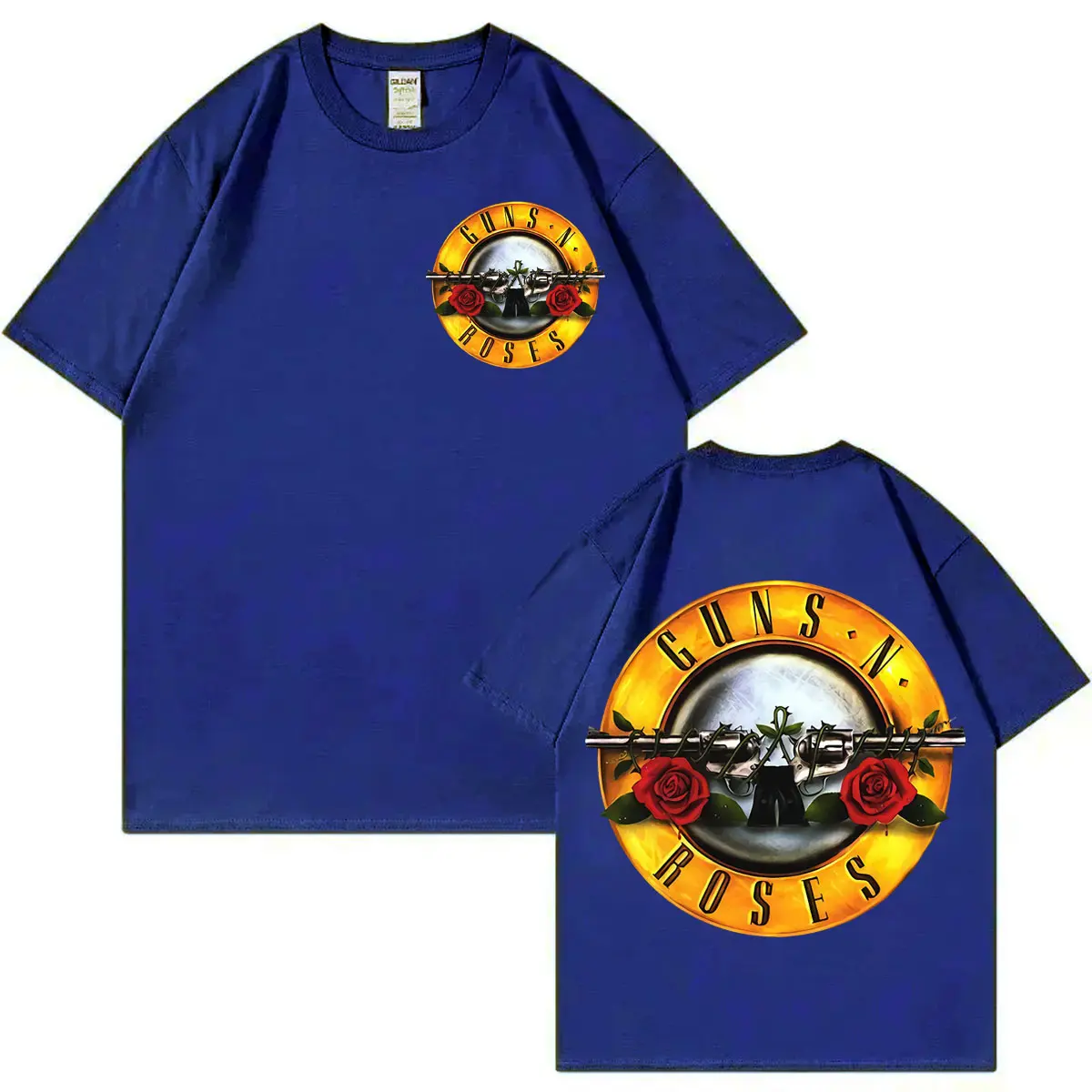 Rock Band Guns N Roses Music Album Double Sided Graphic T Shirts Men Women Clothing Fashion Y2k T-shirt Summer Cotton T-shirts