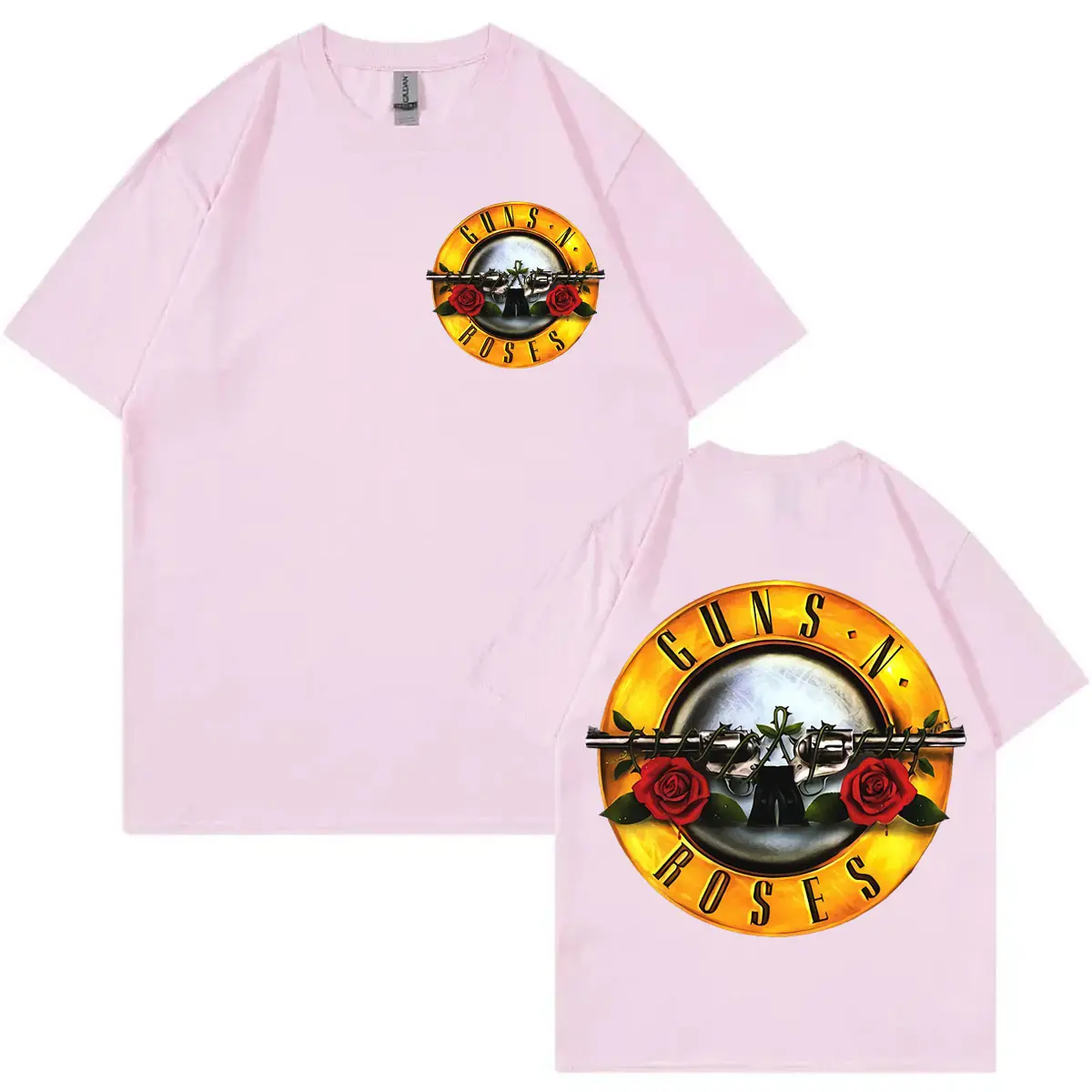 Rock Band Guns N Roses Music Album Double Sided Graphic T Shirts Men Women Clothing Fashion Y2k T-shirt Summer Cotton T-shirts