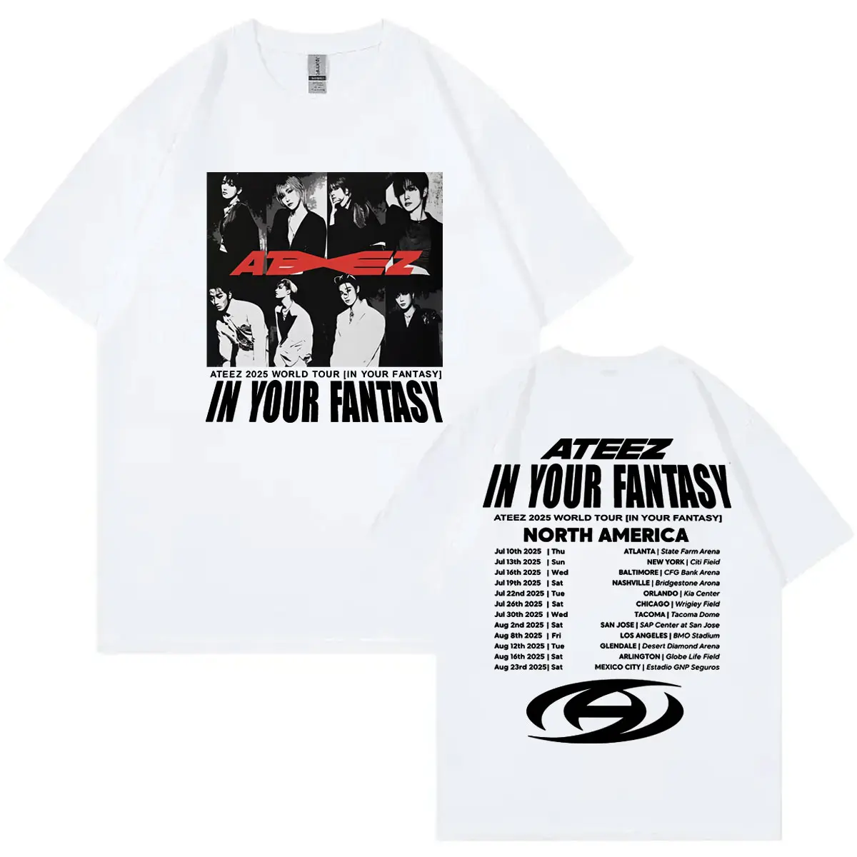 ATEEZ 2025 World Tour in Your Fantasy Graphic T Shirts Men Women Hip Hop Vintage T-shirts Fashion Casual Short Sleeve T-shirt