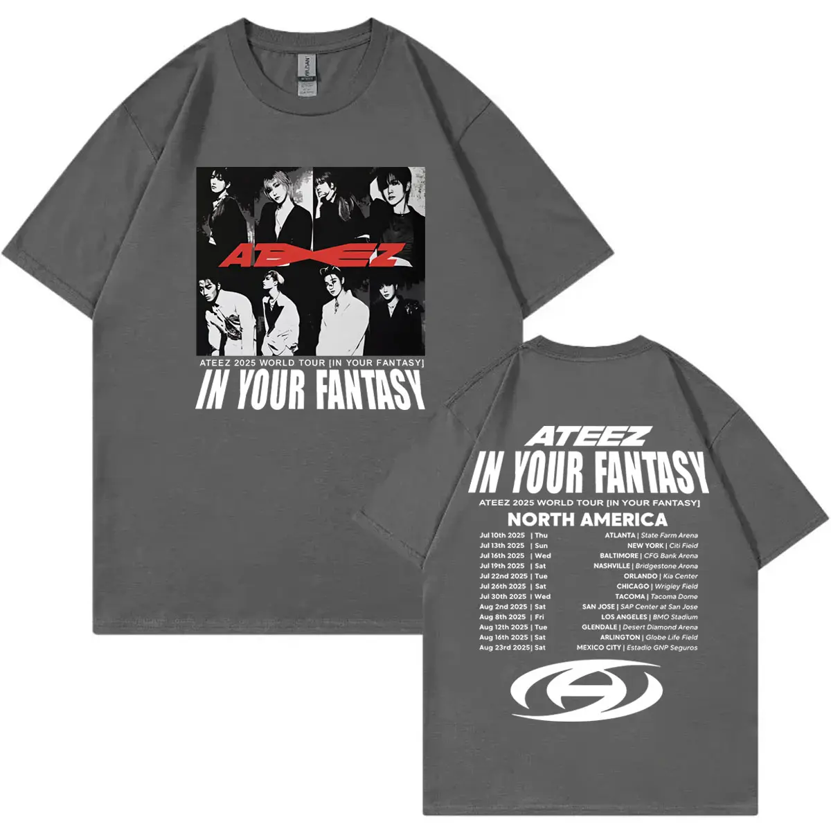 ATEEZ 2025 World Tour in Your Fantasy Graphic T Shirts Men Women Hip Hop Vintage T-shirts Fashion Casual Short Sleeve T-shirt