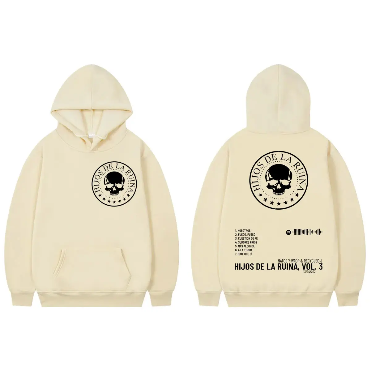 Rapper Natos Y Waor Album Graphic Hoodies High Street Fashion Trend Sweatshirts Men Women Clothing Harajuku Hip Hop Pullovers