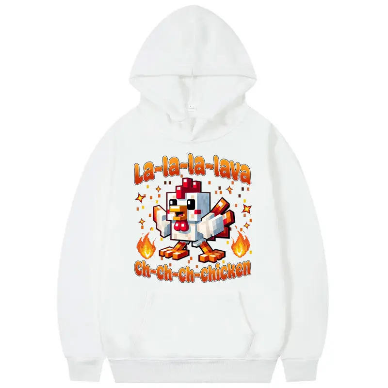 Lava Chicken Movie Funny Hoodies Men Women Clothing Fashion Cartoon Hooded Sweatshirts High Quality Fleece Oversized Pullovers