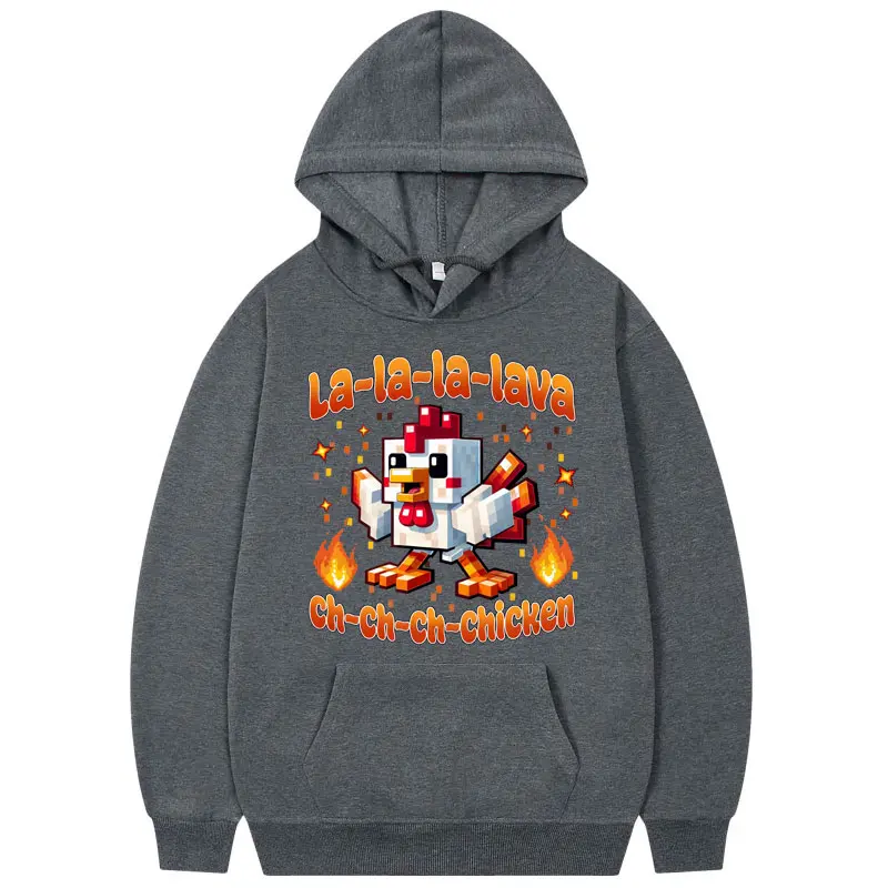 Lava Chicken Movie Funny Hoodies Men Women Clothing Fashion Cartoon Hooded Sweatshirts High Quality Fleece Oversized Pullovers