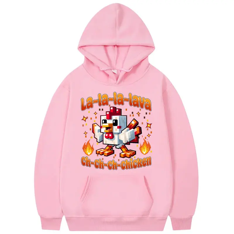 Lava Chicken Movie Funny Hoodies Men Women Clothing Fashion Cartoon Hooded Sweatshirts High Quality Fleece Oversized Pullovers