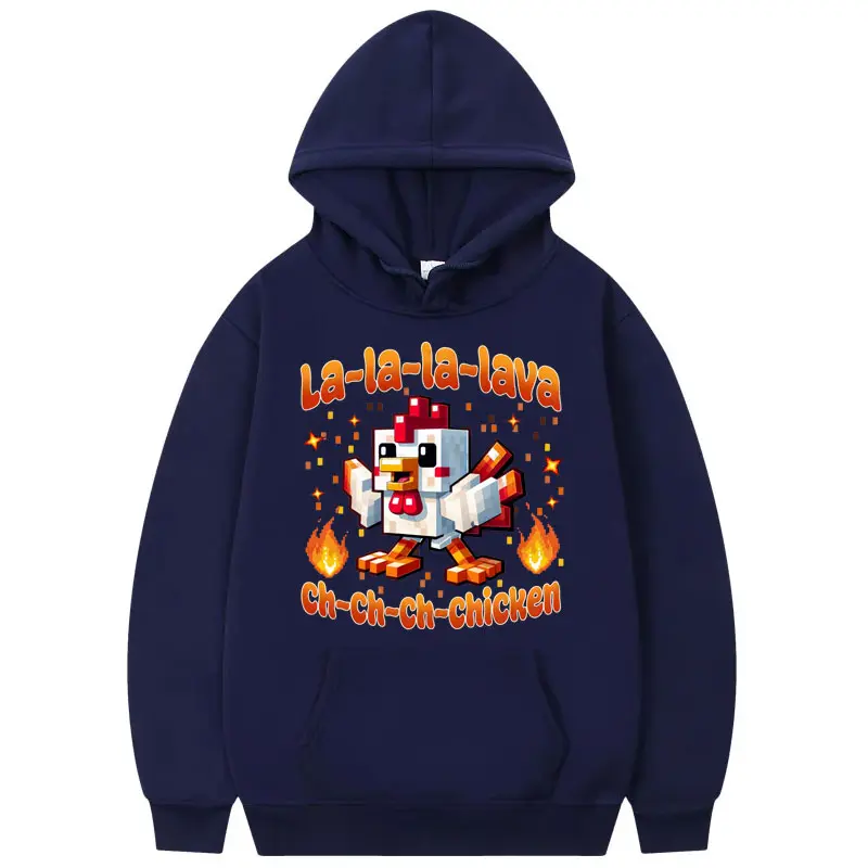 Lava Chicken Movie Funny Hoodies Men Women Clothing Fashion Cartoon Hooded Sweatshirts High Quality Fleece Oversized Pullovers