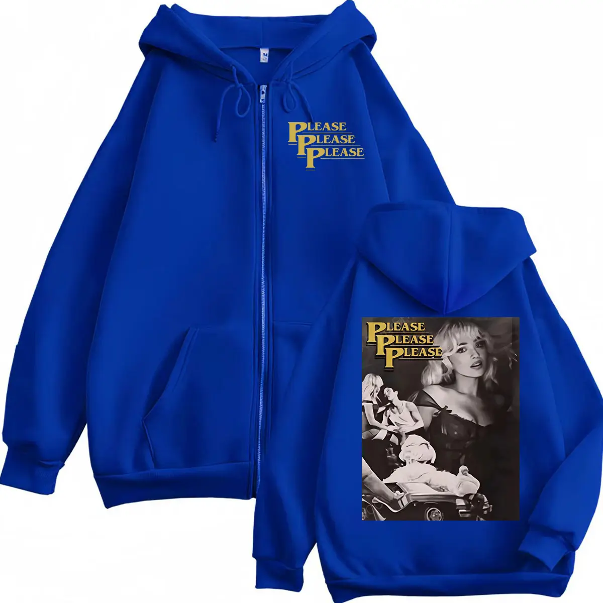 Sabrina Carpenter Tour 2025 Zipper Hoodie Men Women Fashion Vintage Hooded Sweatshirts High Quality Fleece Oversized Pullovers