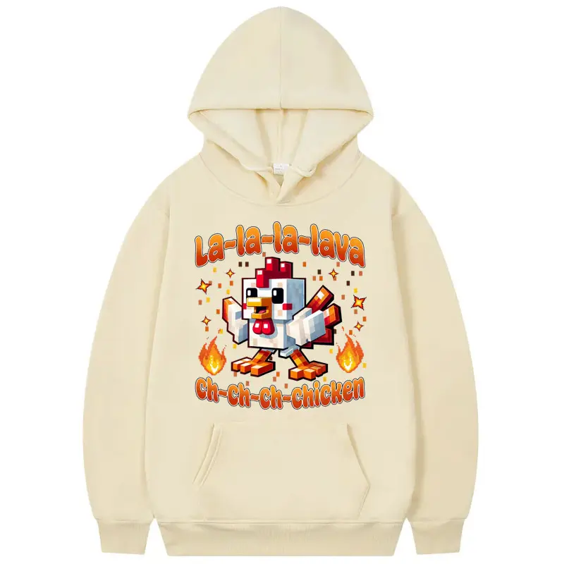 Lava Chicken Movie Funny Hoodies Men Women Clothing Fashion Cartoon Hooded Sweatshirts High Quality Fleece Oversized Pullovers
