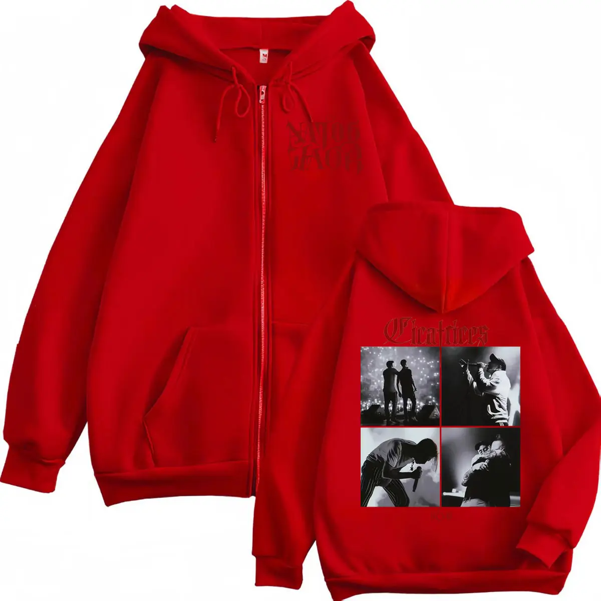 Rap Duo Natos Y Waor Merch Zipper Hoodies Men's Women's Hip Hop Vintage Zip Up Pullovers Fashion Casual Oversized Sweatshirts