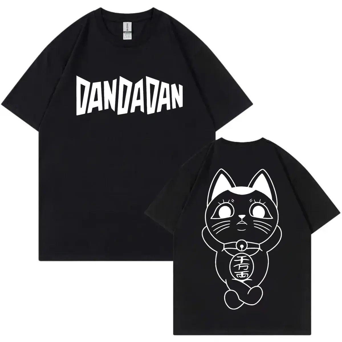 Anime Dandadan Turbo Granny Double Sided Print T-shirt High Quality Fashion Oversized T-shirts Men Women Casual Cotton T Shirts