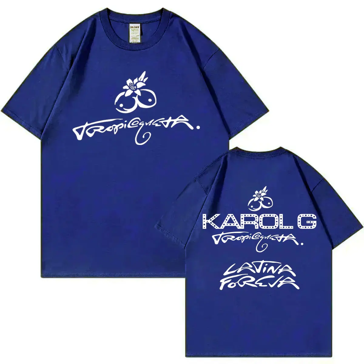 Singer Karol G 2025 New Album Tropicoqueta Print T Shirt Fashion Hip Hop Short Sleeve T-shirt Men Women Casual Cotton T-shirts