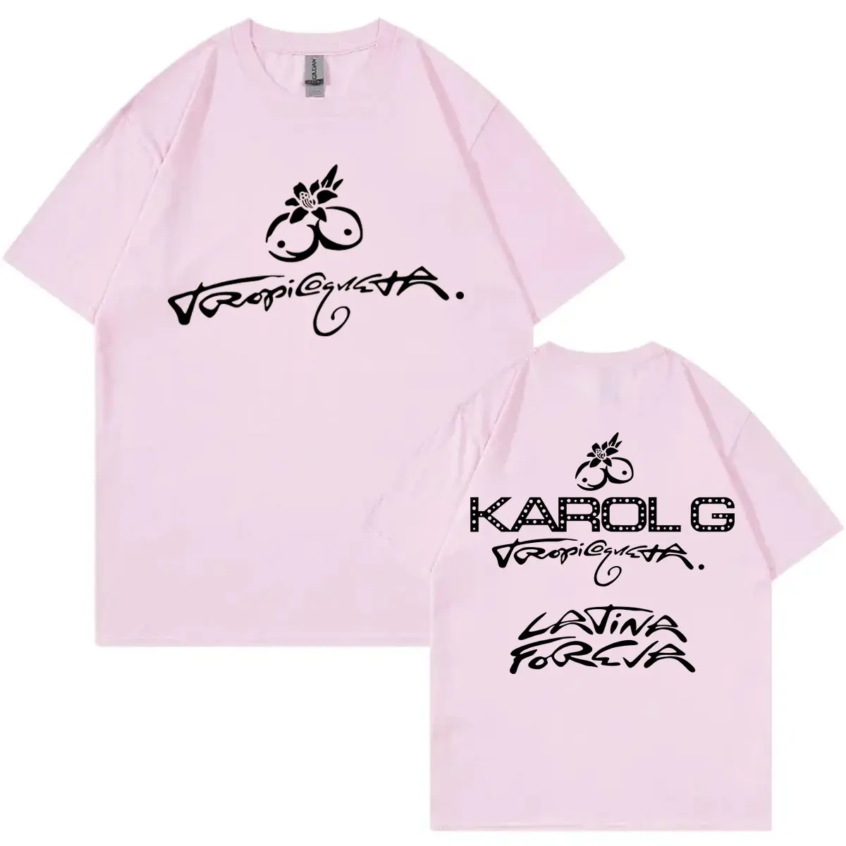 Singer Karol G 2025 New Album Tropicoqueta Print T Shirt Fashion Hip Hop Short Sleeve T-shirt Men Women Casual Cotton T-shirts