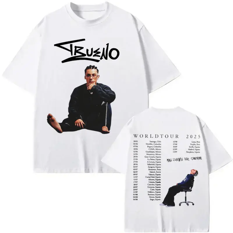Rapper Trueno World Tour 2025 Merch T-shirt Men Women Clothing Fashion Hip Hop T Shirt High Quality Cotton Short Sleeve T-shirts