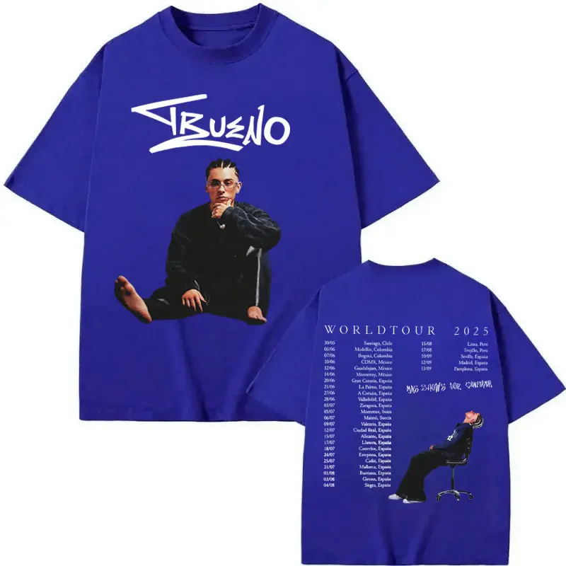Rapper Trueno World Tour 2025 Merch T-shirt Men Women Clothing Fashion Hip Hop T Shirt High Quality Cotton Short Sleeve T-shirts