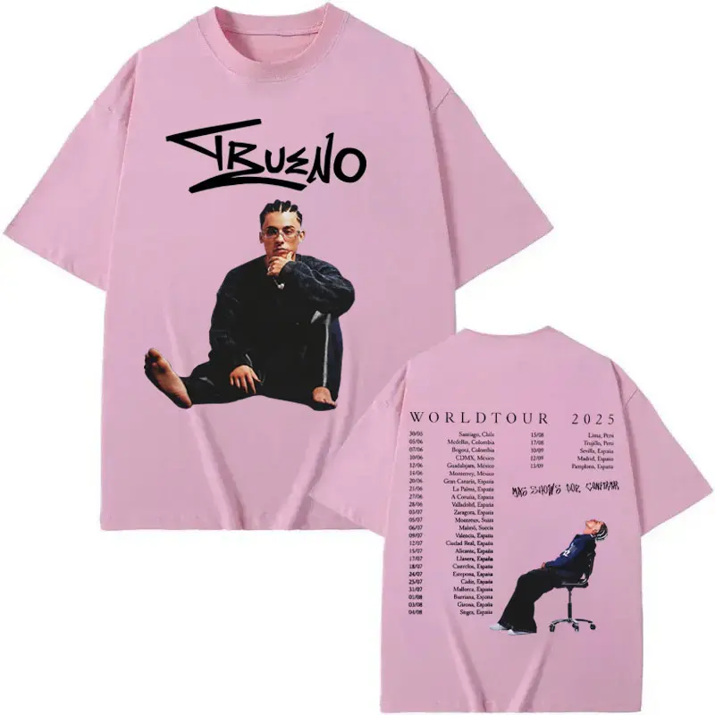 Rapper Trueno World Tour 2025 Merch T-shirt Men Women Clothing Fashion Hip Hop T Shirt High Quality Cotton Short Sleeve T-shirts