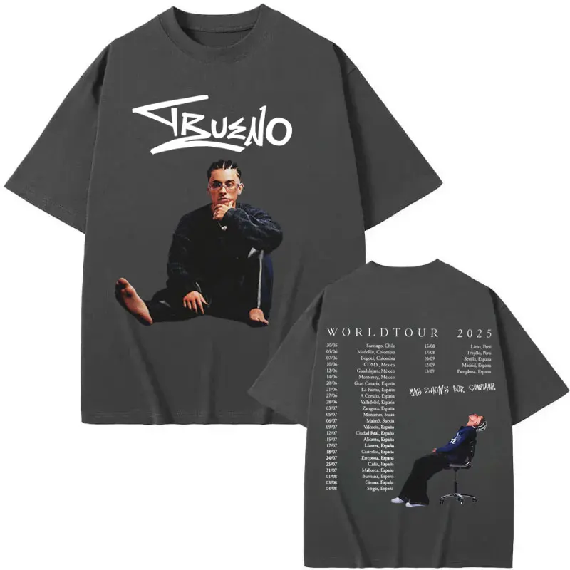 Rapper Trueno World Tour 2025 Merch T-shirt Men Women Clothing Fashion Hip Hop T Shirt High Quality Cotton Short Sleeve T-shirts