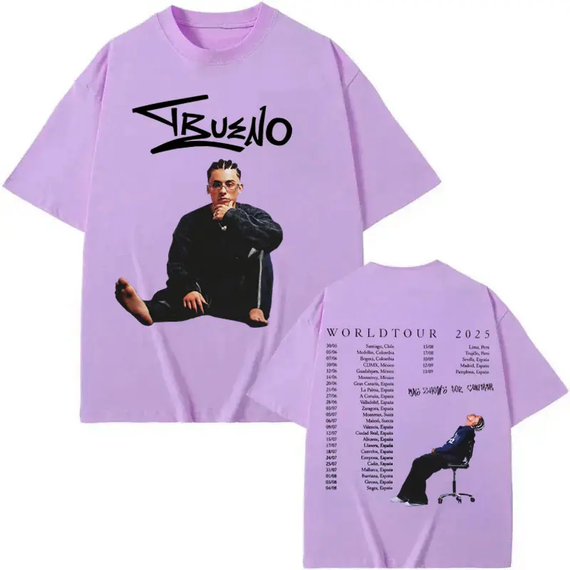 Rapper Trueno World Tour 2025 Merch T-shirt Men Women Clothing Fashion Hip Hop T Shirt High Quality Cotton Short Sleeve T-shirts