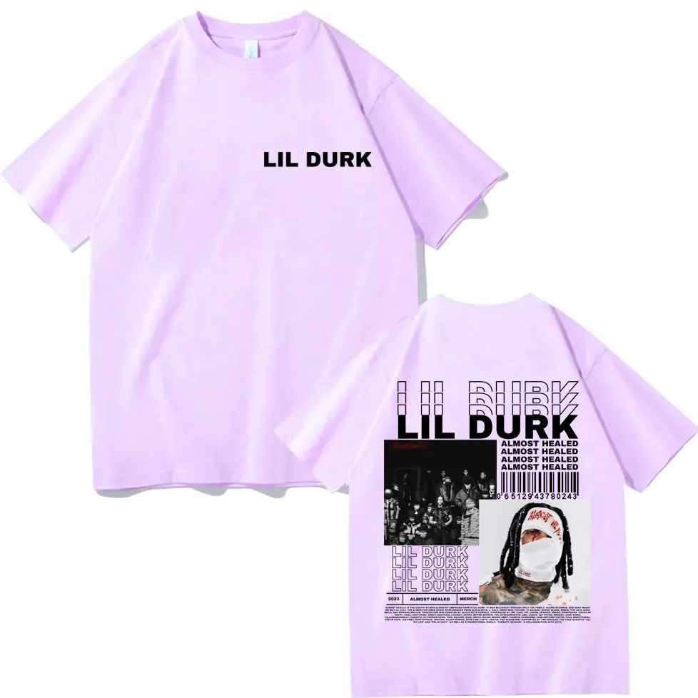 Rapper Lil Durk Music Album Poster Graphic T Shirts Male Hip Hop Vintage Short Sleeve T-shirt Fashion Casual Oversized T-shirts